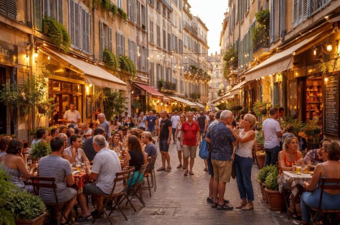 découvrez les rues animées de marseille, un lieu de rencontre chaleureux où habitants et visiteurs partagent des moments conviviaux et authentiques.