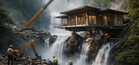 découvrez les secrets fascinants de la construction unique de la maison sur la cascade, alliant architecture audacieuse et harmonie avec la nature.